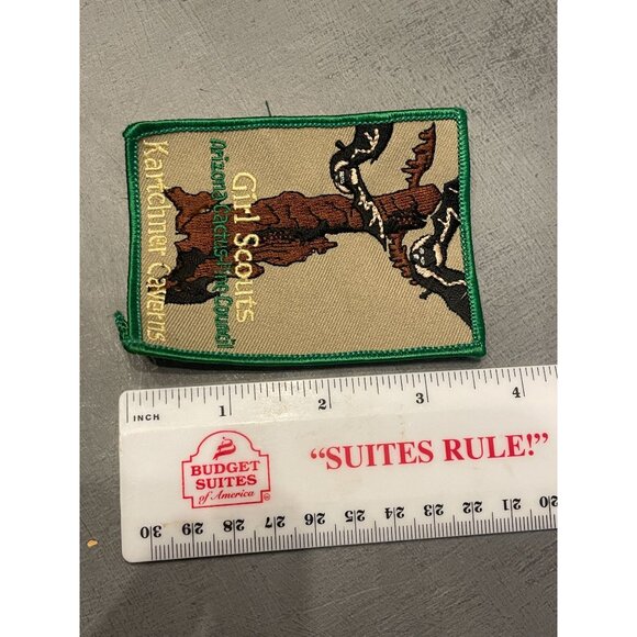 Girl Scouts Iron-On Patch Arizona Cactus Pine Council Kartchner Caverns - Picture 3 of 6